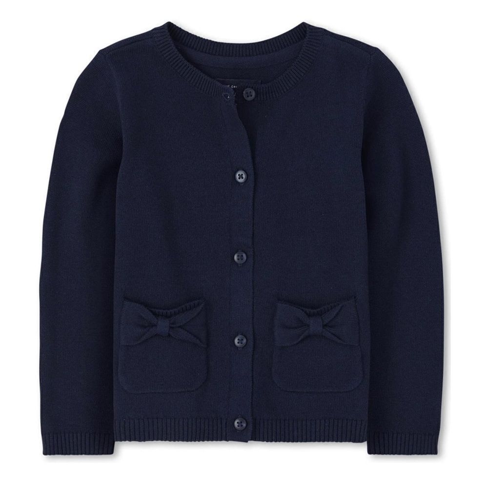 NWT - The Children's Place Baby Toddler Girls Bow Pocket Cardigan